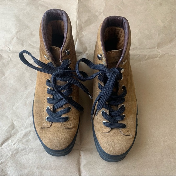 Vintage LL Bean Hiking Boots 5.5 womens D466 Suede Thinsulate - Picture 3 of 11